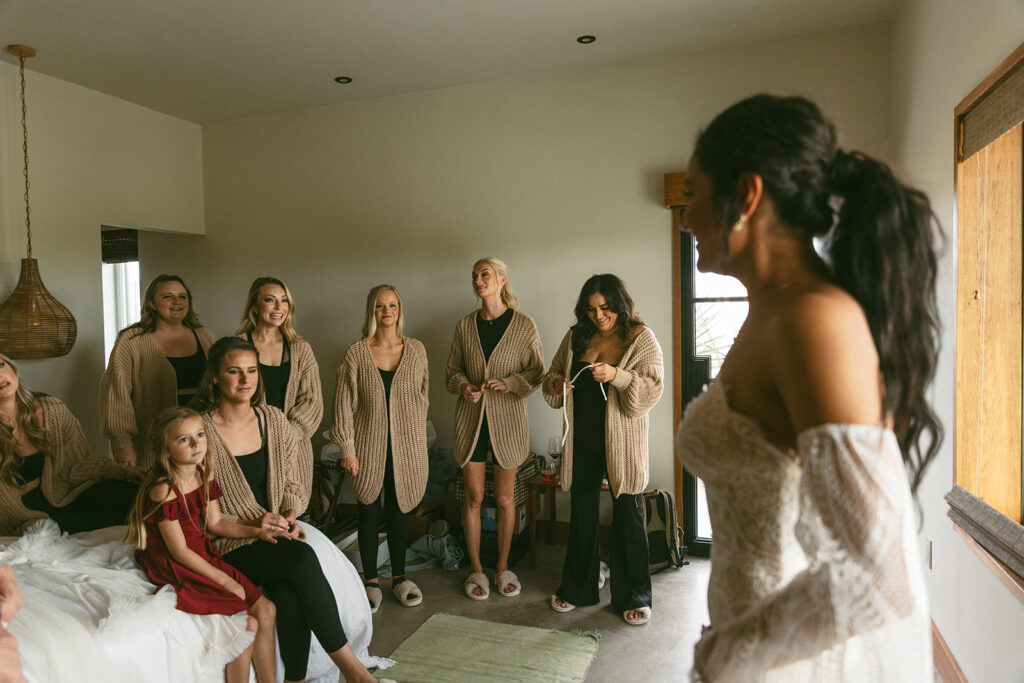 Bridesmaids with Bride on Wedding Day 