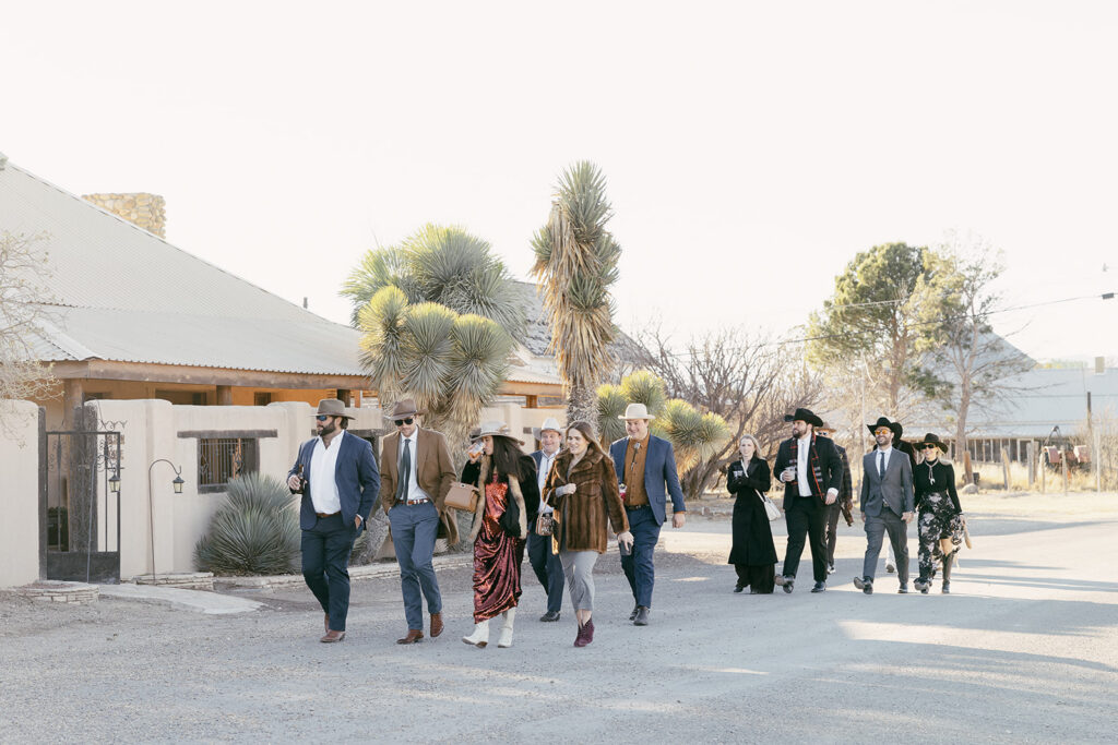 Wedding ceremony guest walk to wedding seating 